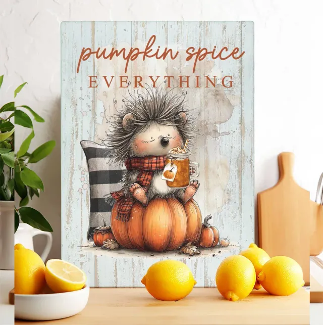 Avery Lane Gifts Pumpkin Spice skærebræt glas 20x28 cm efterår