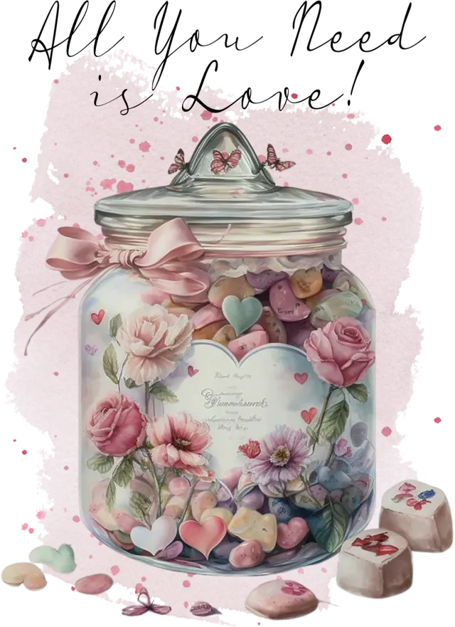 Avery Lane Gifts Valentine Need Love slikglas