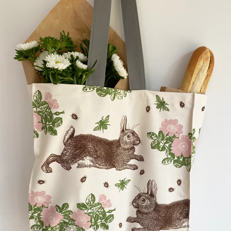 Thornback & Peel Rabbit & Rose mulepose canvas