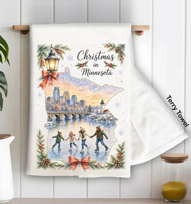 Avery Lane Gifts Christmas Minnesota viskestykke 71x46 cm bomuld