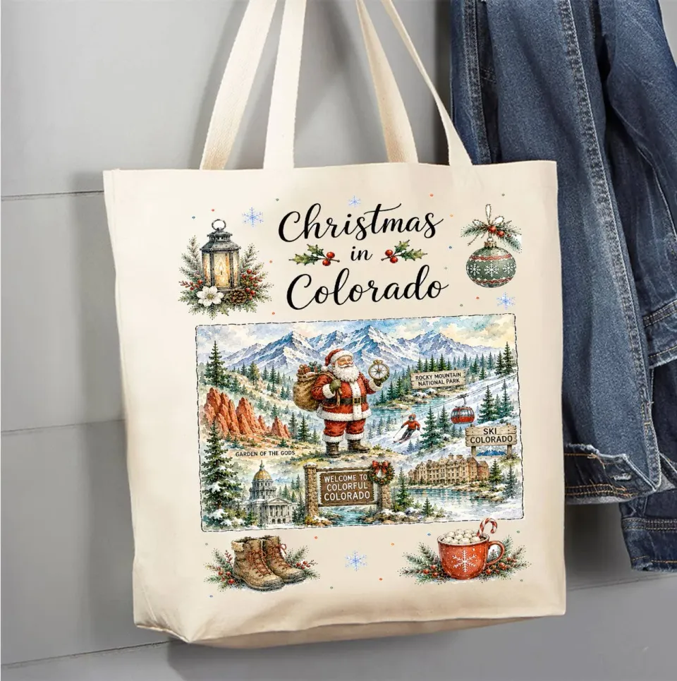 Avery Lane Gifts Christmas in Colorado mulepose bomuld stor