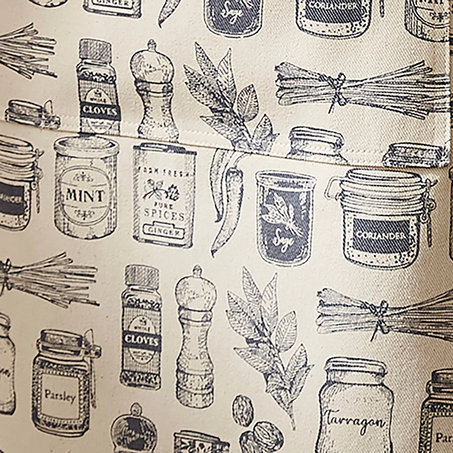 Ulster Weavers Herbs & Spices forklæde grå bomuld