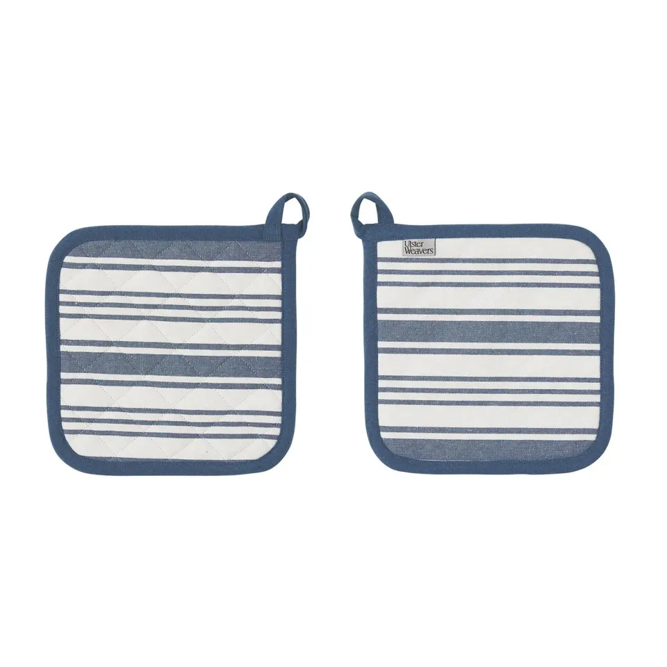 Ulster Weavers Denim Stripe grydelap blå bomuld 21x21