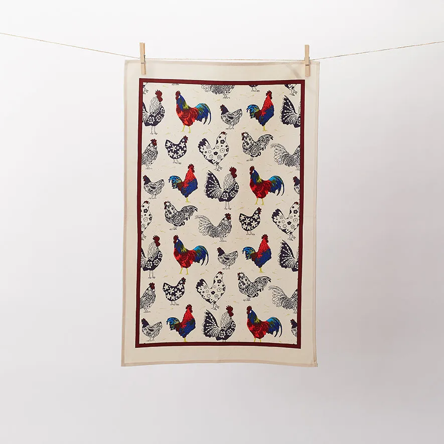 Ulster Weavers Rooster viskestykke creme bomuld