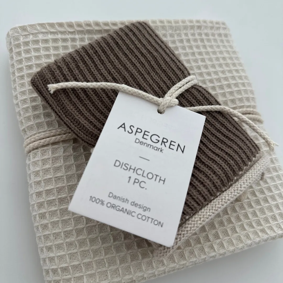 AspEgren Ripple karklud 26x26 cm truffle bomuld