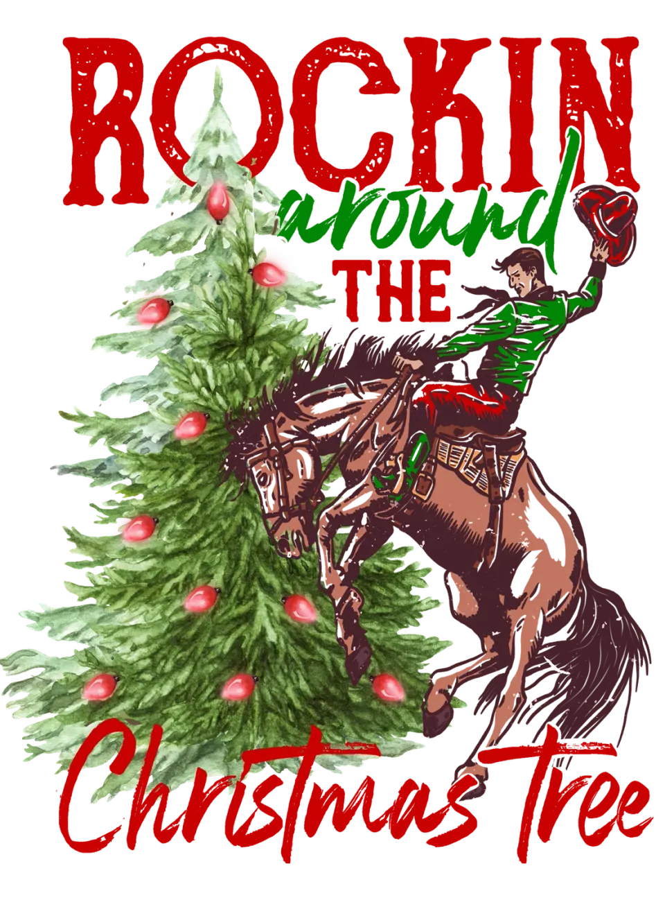 Avery Lane Gifts Rockin Christmas Tree Western viskestykke jul