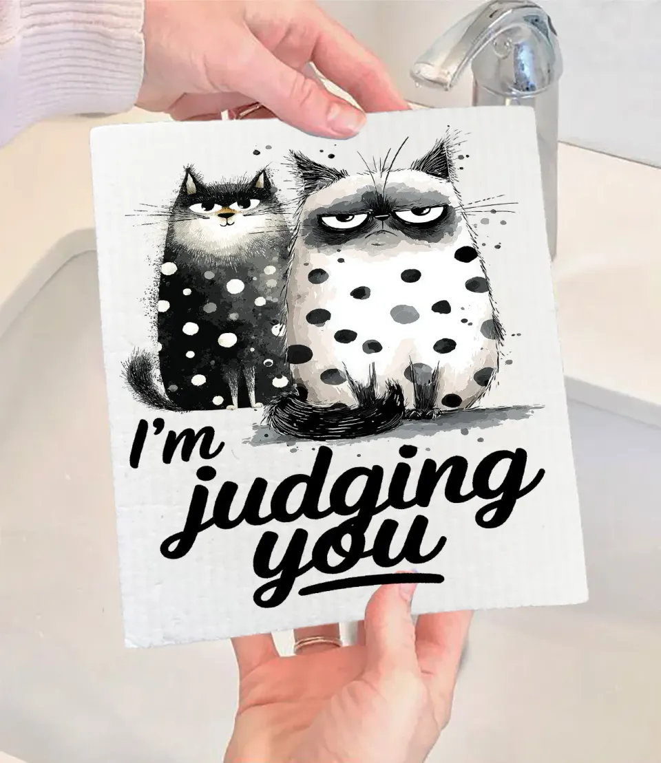 Avery Lane Gifts Judging Cats karklud svensk 17x20 cm