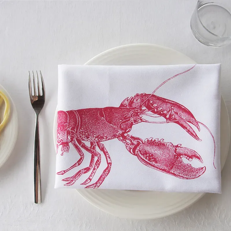 Thornback & Peel Lobster serviet 45x45 cm hørmix
