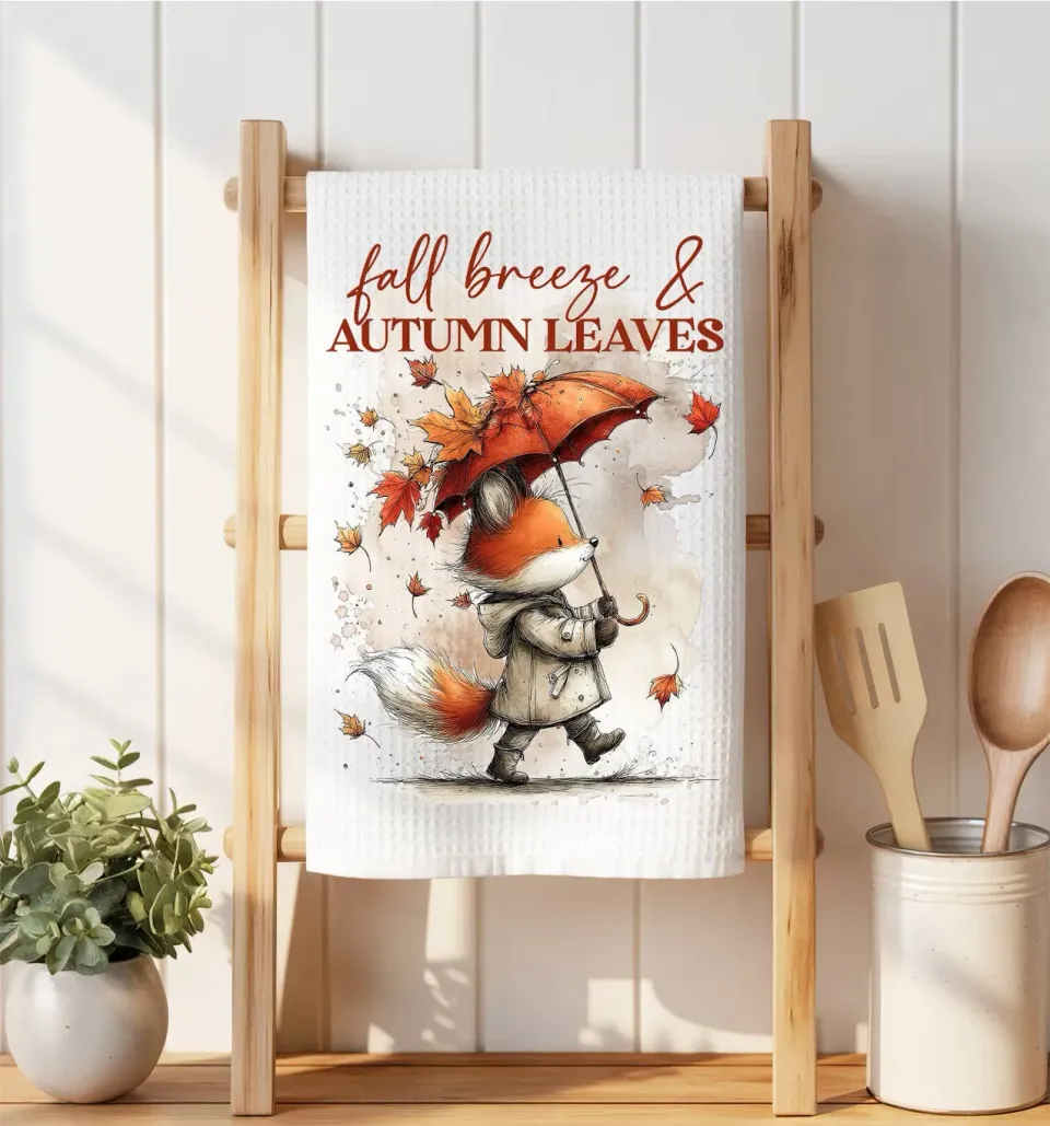 Avery Lane Gifts Fall Breeze Fox viskestykke mikrofiber