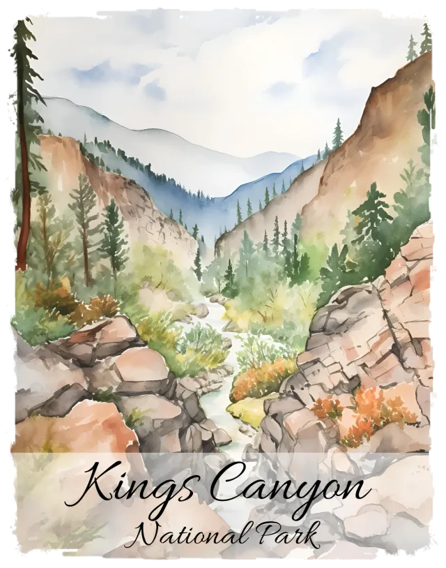 Avery Lane Gifts Kings Canyon plakat california park motiv