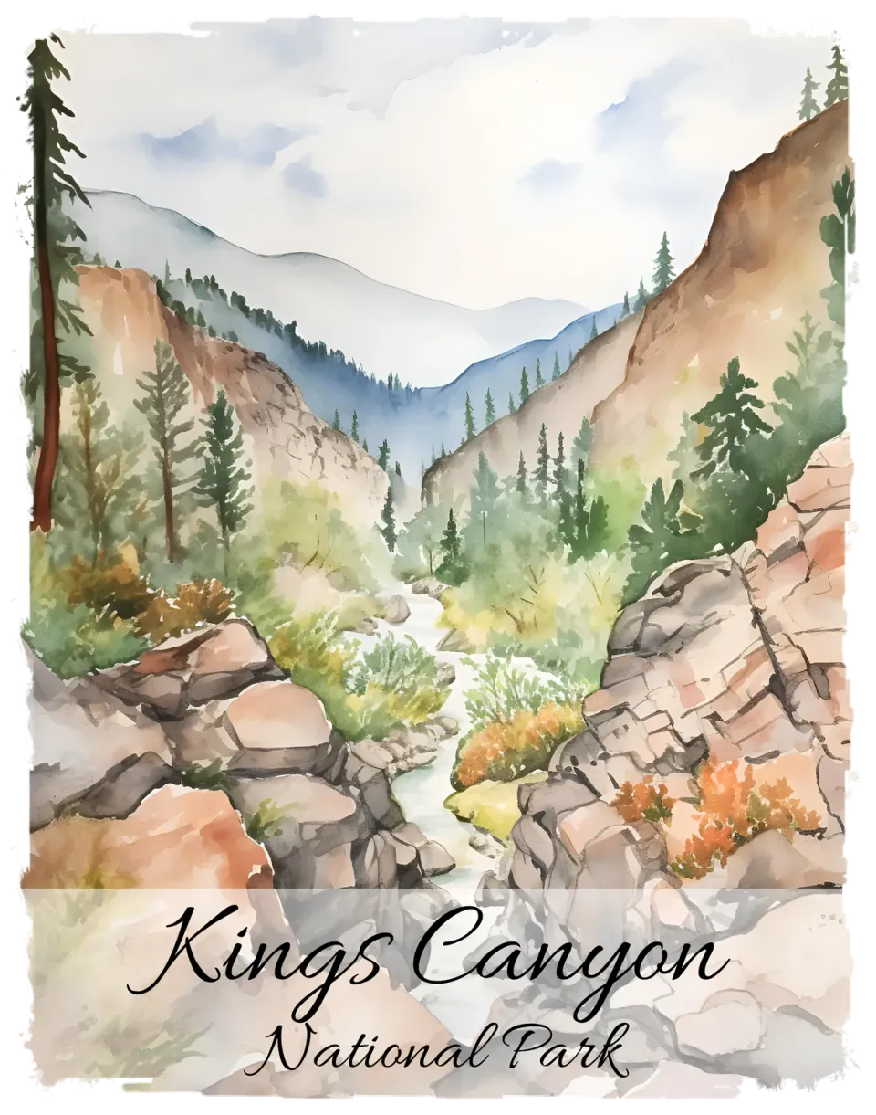 Avery Lane Gifts Kings Canyon plakat california park motiv