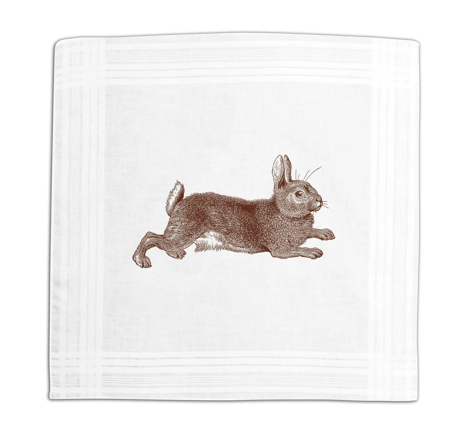 Thornback & Peel Single Rabbit lommetørklæde hvid 40x40