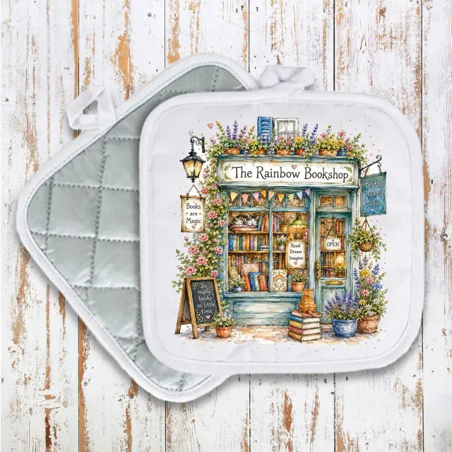 Avery Lane Whimsical Bookstore grydelap 20x20 cm bomuld