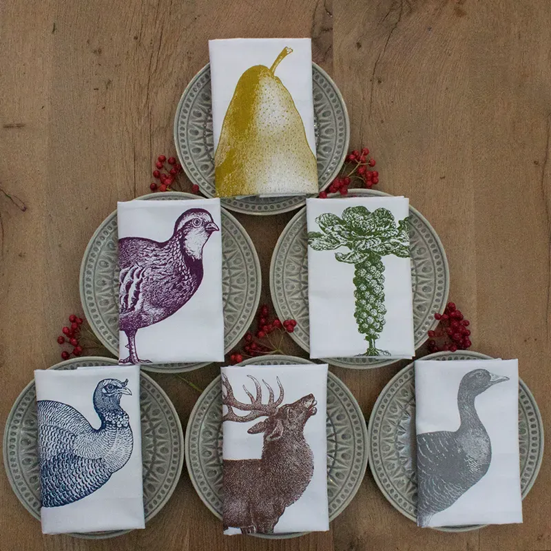 Thornback & Peel Christmas stofservietter 6 stk hør