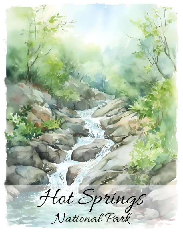 Avery Lane Gifts Hot Springs National Park Arkansas T-shirt hvid
