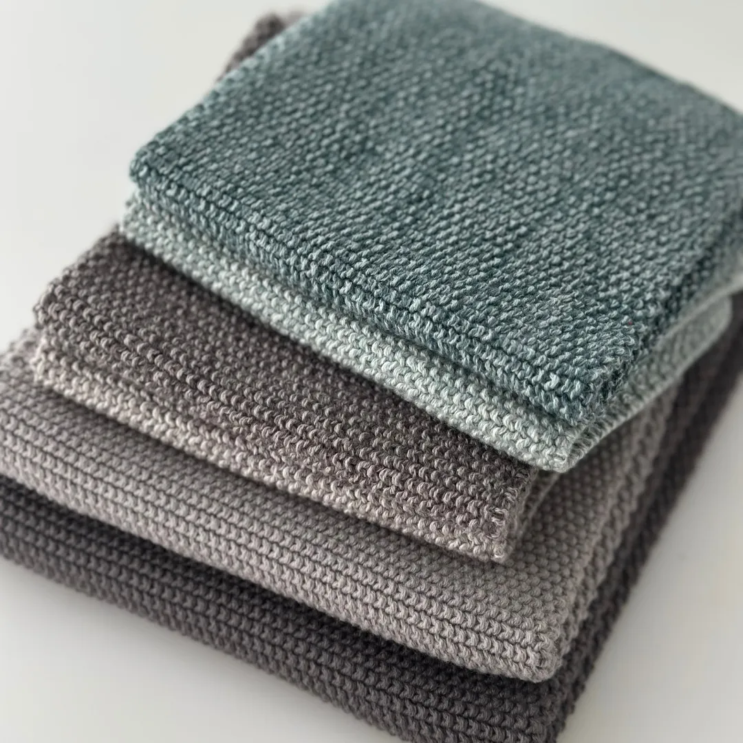 AspEgren Blend Gray strikkede karklude 2 stk 26x26