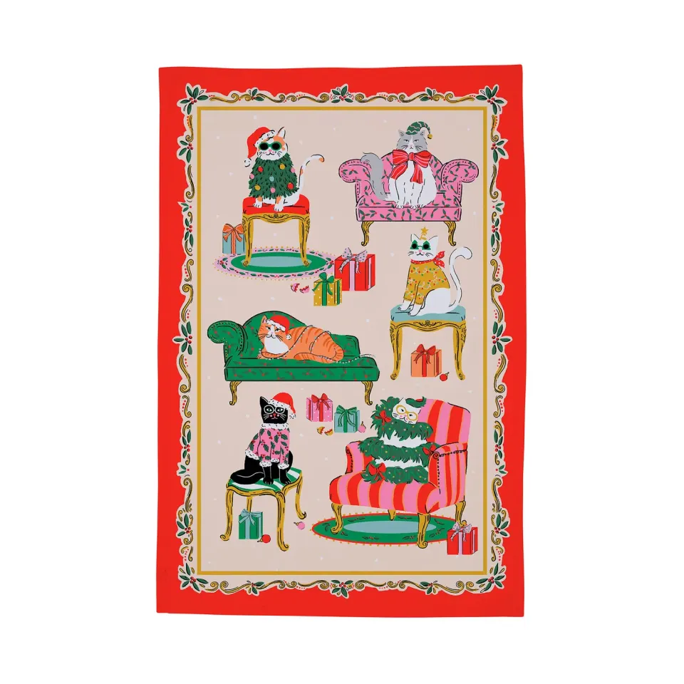 Ulster Weavers Cool Cats viskestykke flerfarvet bomuld