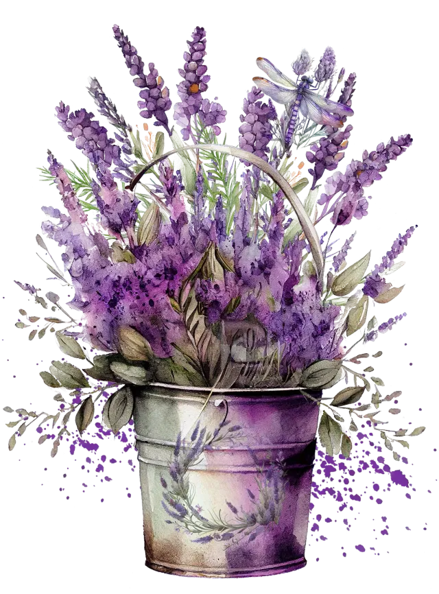 Avery Lane Gifts Spring Garden Lavender Bouquet billede lavendel