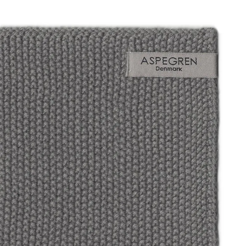 AspEgren Solid Gray karklude grå 26x26 cm 2 stk bomuld
