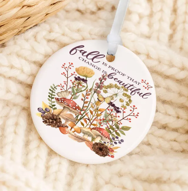 Avery Lane Gifts svampe julepynt porcelæn 7,6 cm