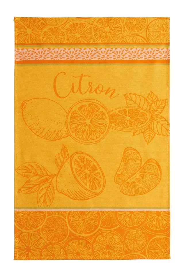 Coucke Lemon viskestykke gul 50x75 bomuld