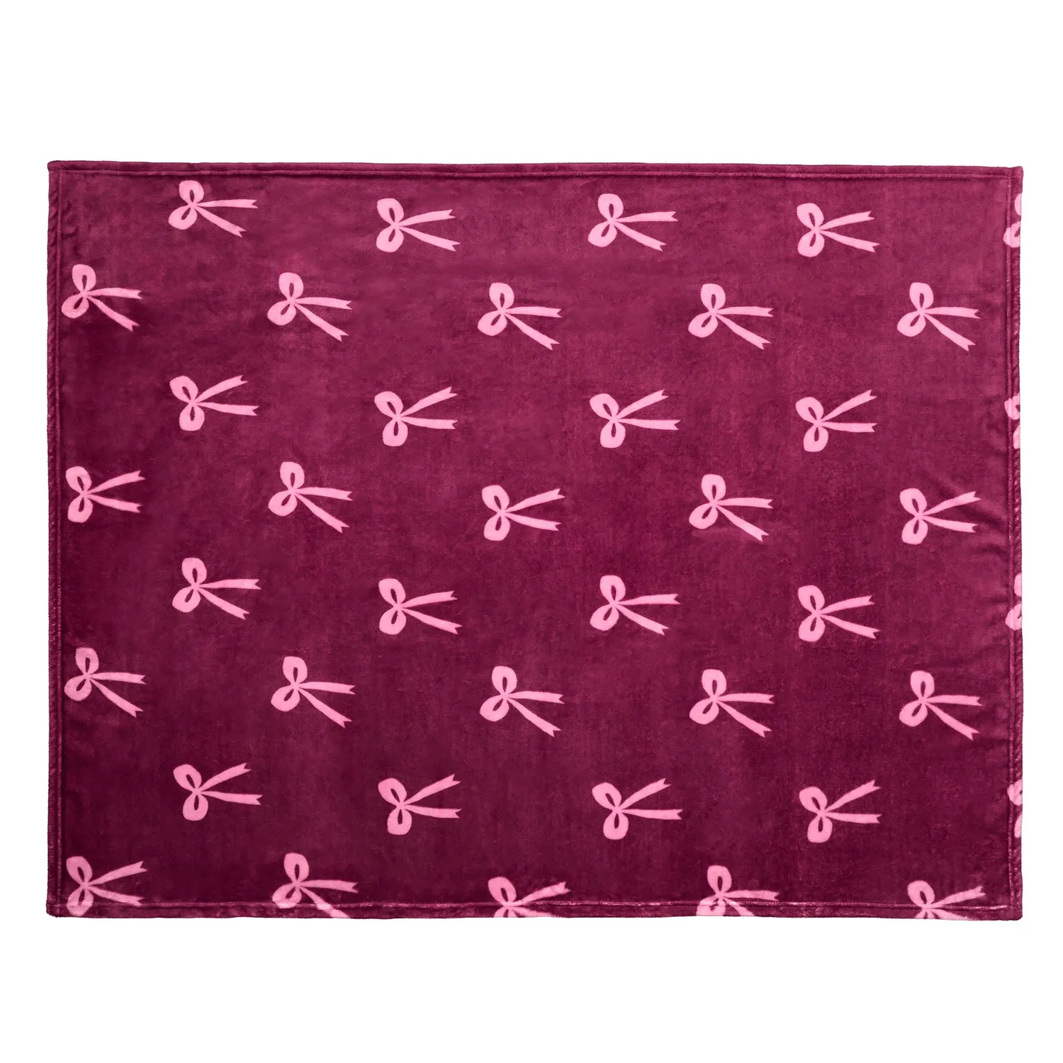 Ulster Weavers Bows plaid berry 120x150 cm fleece