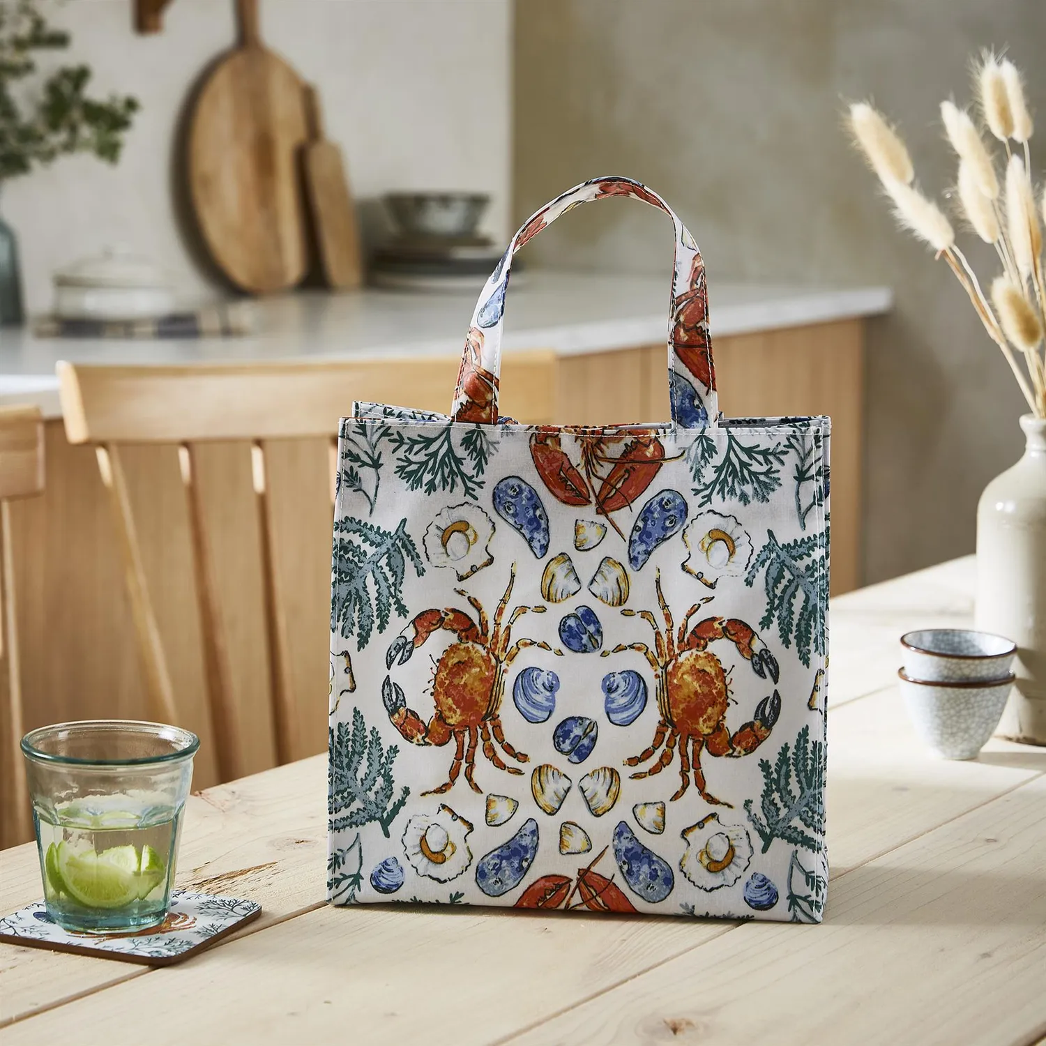 Ulster Weavers Shellfish shopper grøn small pvc