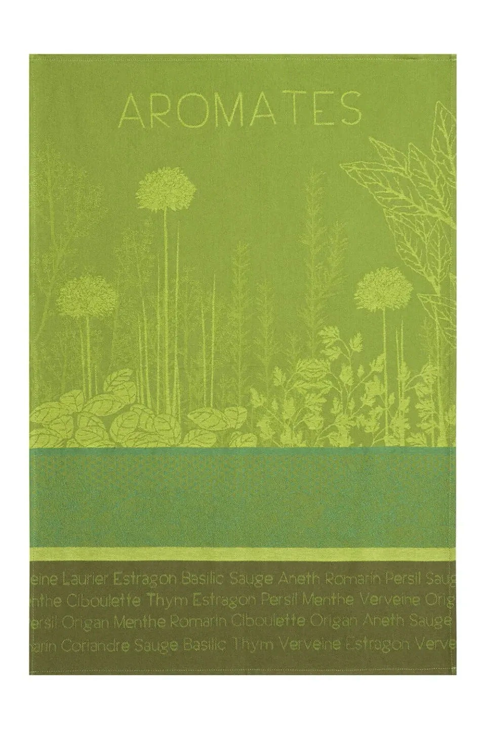 Coucke Garden Herbs viskestykke 50x75 cm grøn bomuld