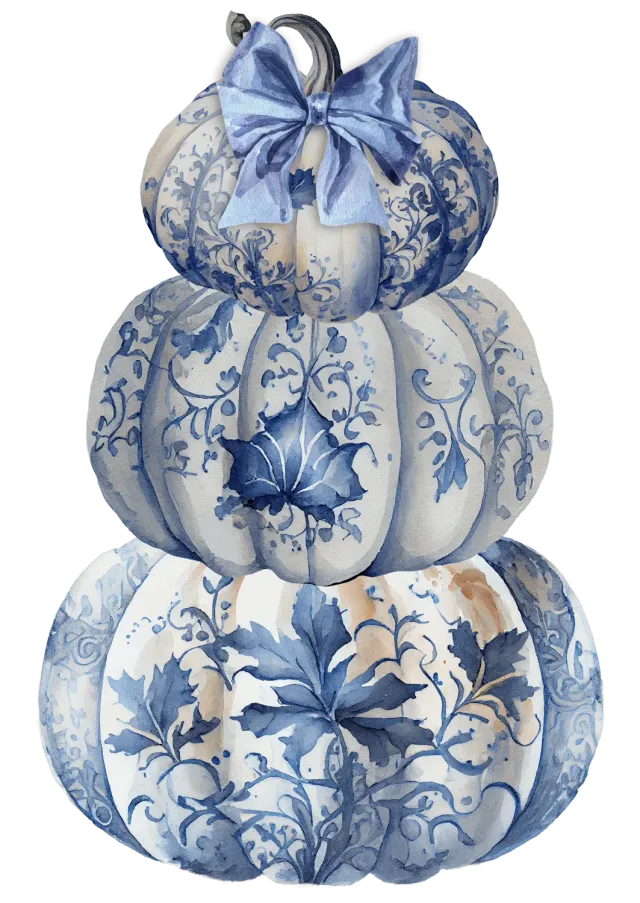Avery Lane Gifts Chinoiserie græskarpynt efterår stablet