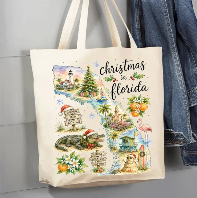 Avery Lane Gifts Christmas in Florida State Map mulepose bomuld