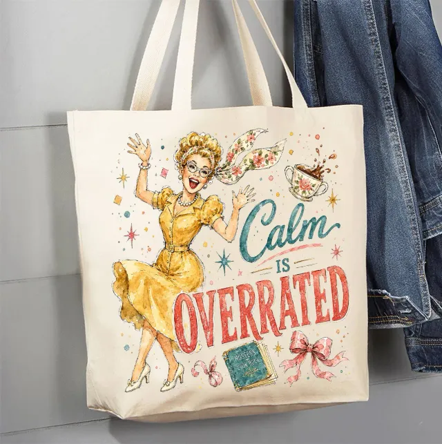 Avery Lane Gifts Calm is Overrated mulepose bomuld 41x38 cm