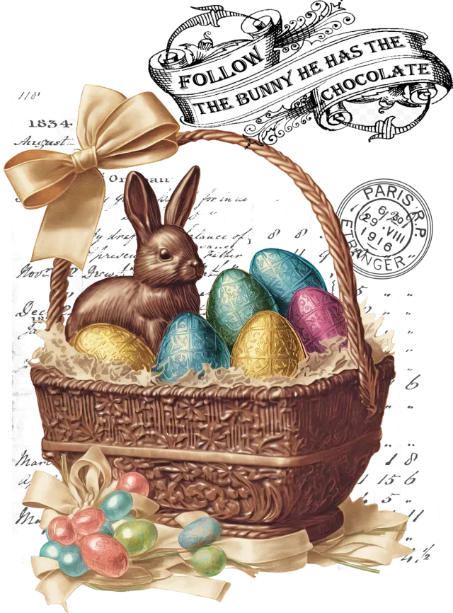 Avery Lane Gifts Follow the Bunny påskepynt chocolate