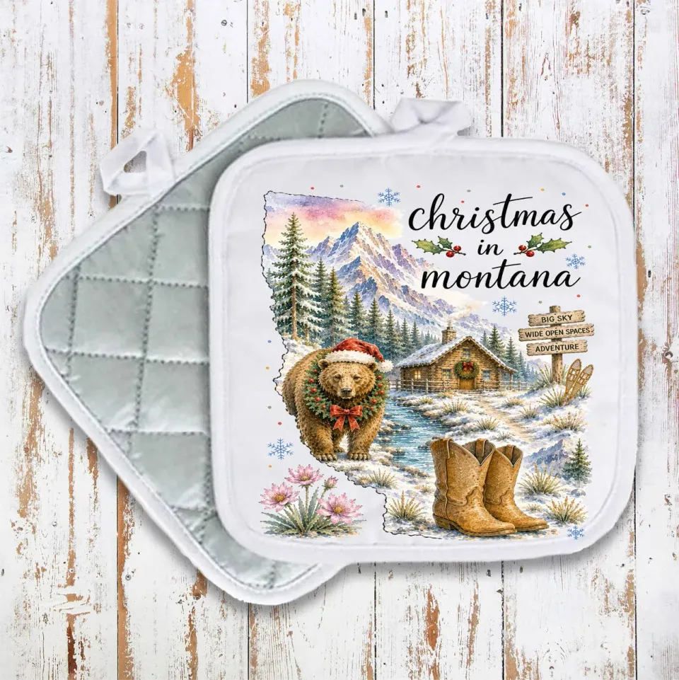 Avery Lane Gifts Christmas Montana grydelap 20x20 cm bomuld