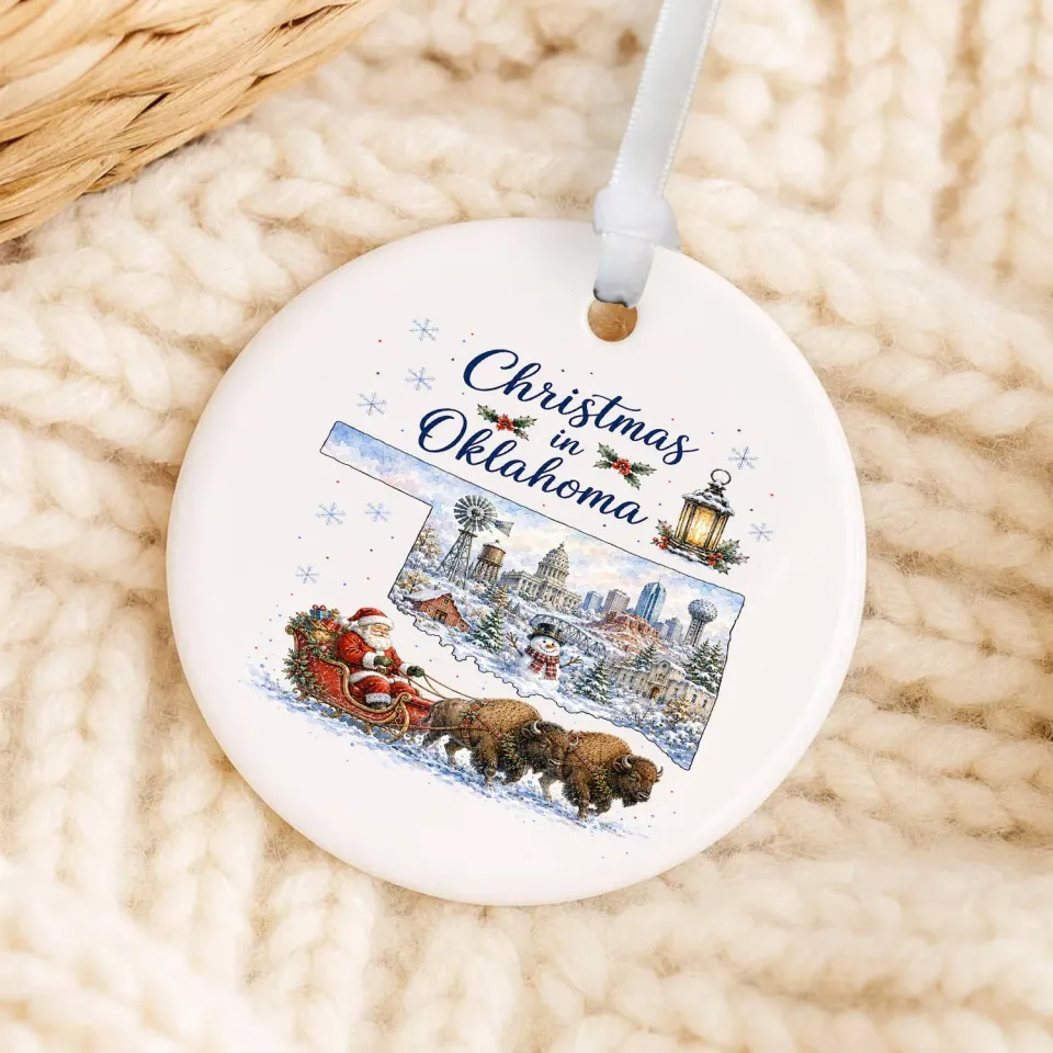 Avery Lane Gifts Christmas Oklahoma julepynt porcelæn