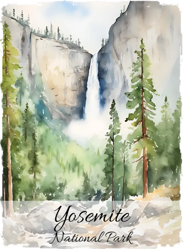 Avery Lane Gifts Yosemite National Park California viskestykke bomuld