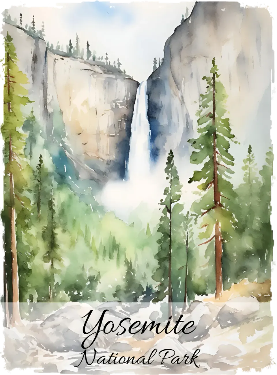 Avery Lane Gifts Yosemite National Park California viskestykke bomuld