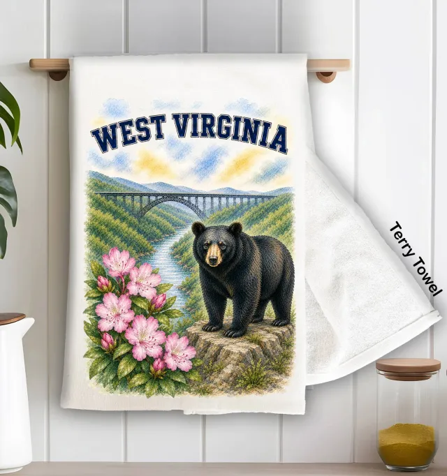 Avery Lane Gifts West Virginia viskestykke 46x71 cm