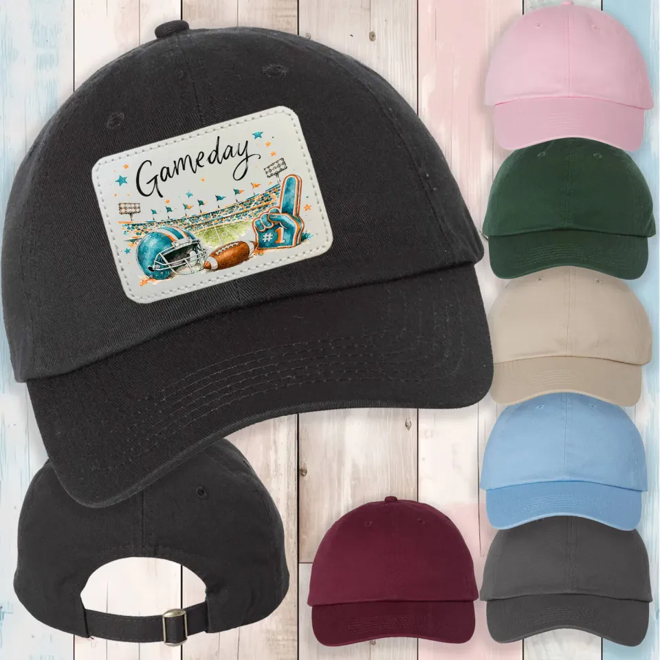 Avery Lane Gifts Gameday Football Aqua & Orange kasket bomuld