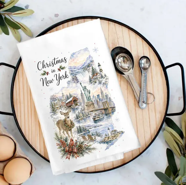Avery Lane Gifts Christmas New York viskestykke bomuld 69cm