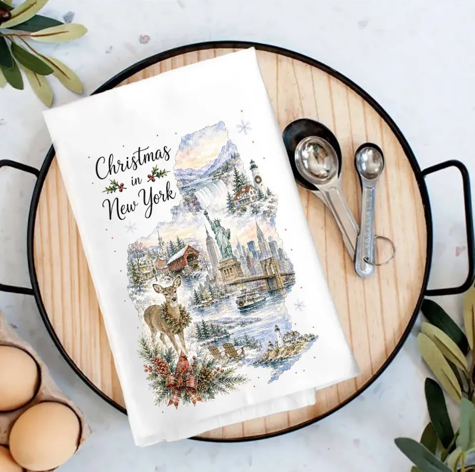 Avery Lane Gifts Christmas New York viskestykke bomuld 69cm