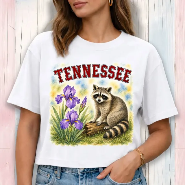 Avery Lane Gifts Tennessee cropped t-shirt hvid bomuld