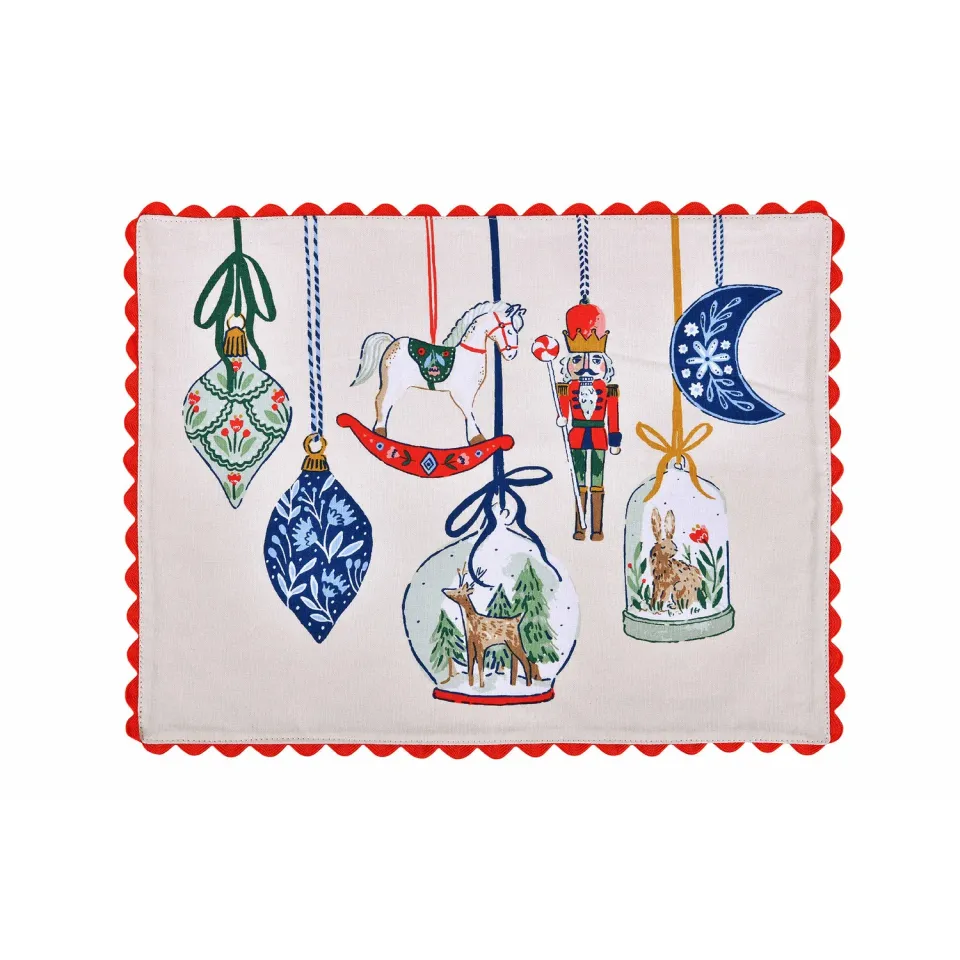 Ulster Weavers Christmas Ornaments dækkeservietter 2-pak bomuld