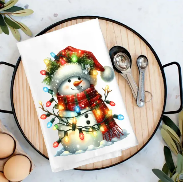 Avery Lane Gifts Snowman viskestykke bomuld 69x69 cm