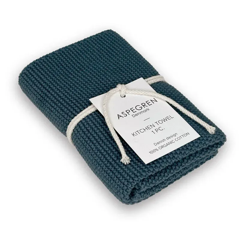 AspEgren Solid Indigo køkkenhåndklæde 40x50 økologisk