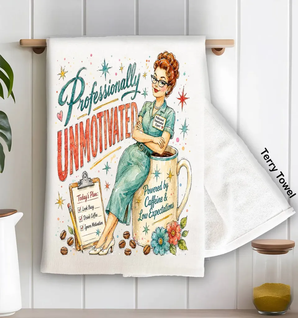 Avery Lane Gifts Housewives Professionally Unmotivated viskestykke bomuld
