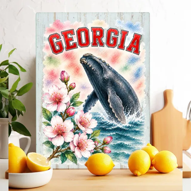 Avery Lane Gifts Georgia State Bird and Animal glasskærebræt 28x38 cm