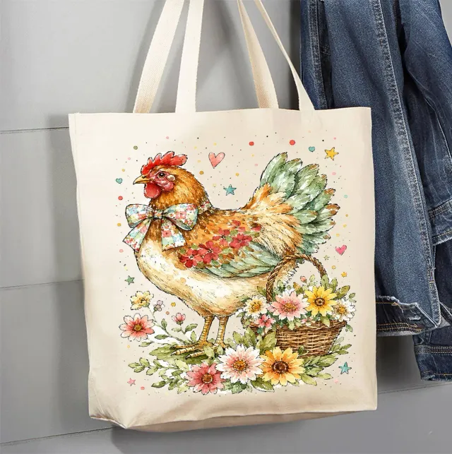 Avery Lane Gifts Watercolor Hen mulepose 41x38 cm bomuld