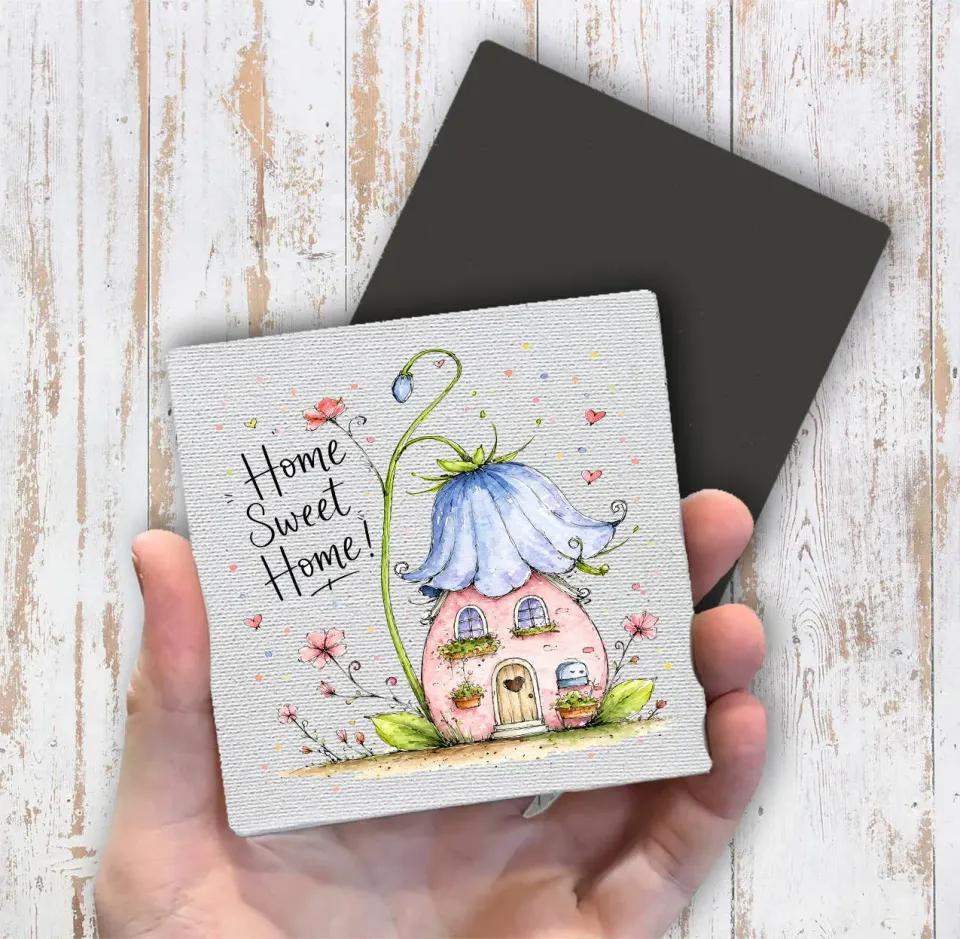 Avery Lane Home Sweet Home magnet 10x10 cm blomster