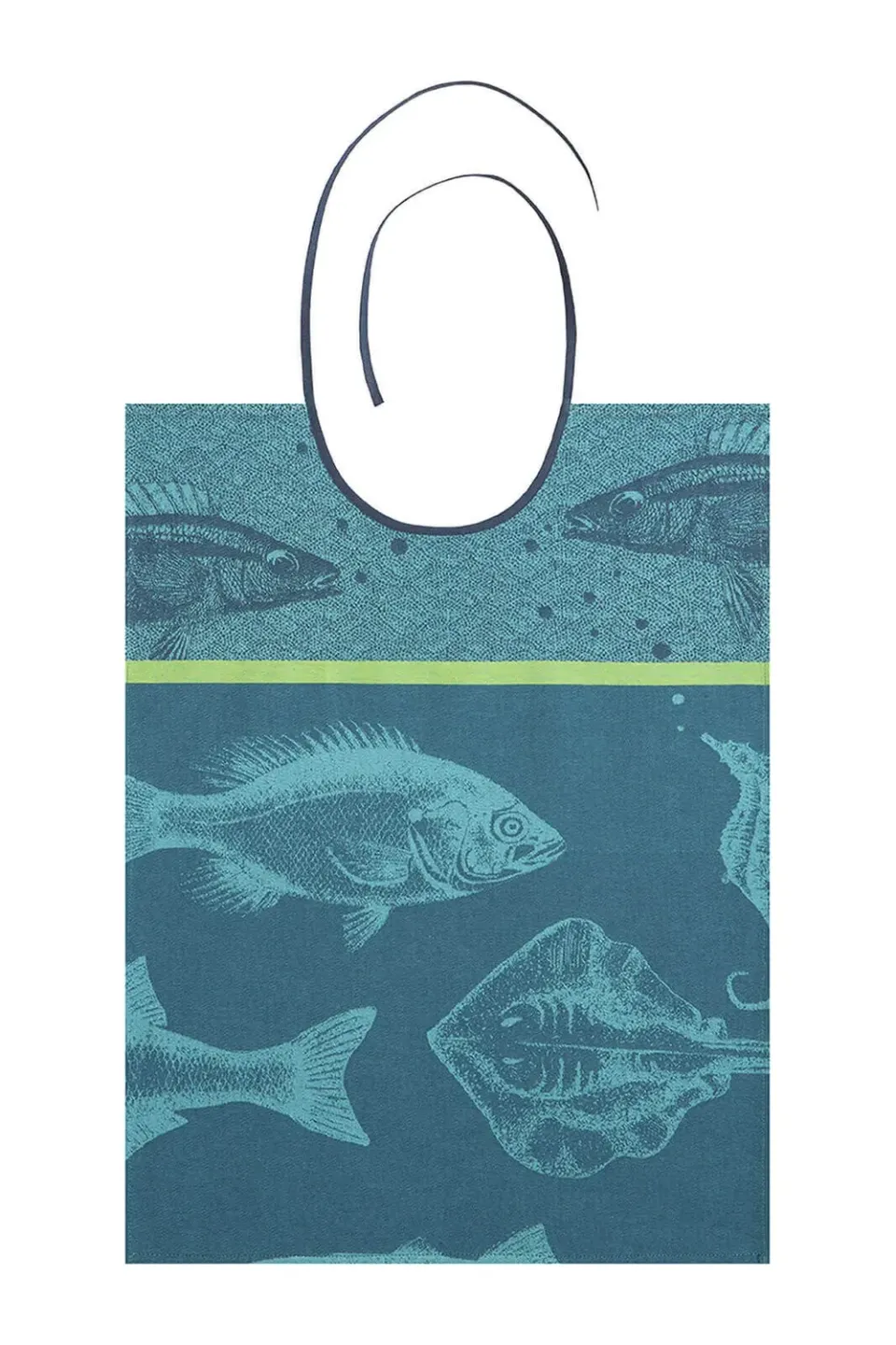 Coucke Fish School hagesmæk blå 43x60 bomuld
