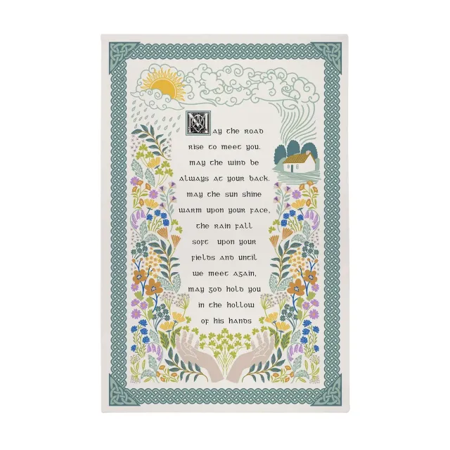 Ulster Weavers Irish Blessing viskestykke grøn bomuld